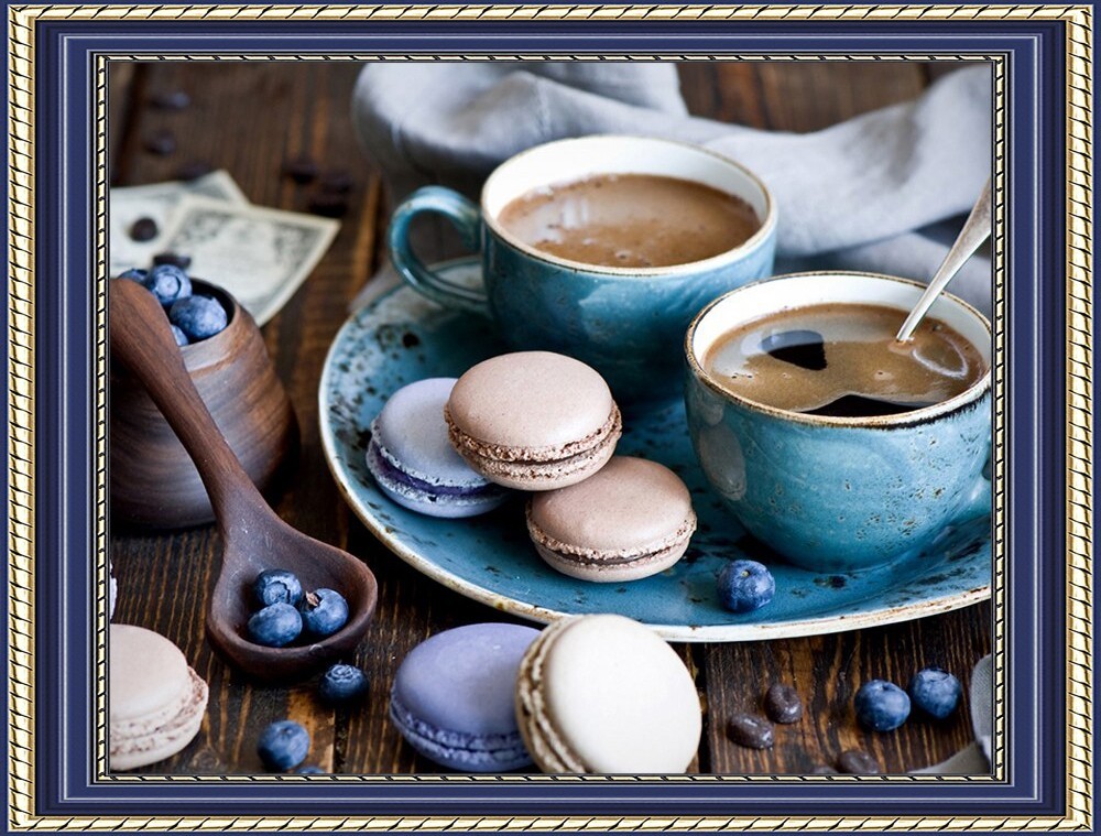 

Набор алмазной вышивки Алмазная мозаика "Кофе и макаронс" 50х40 (344)