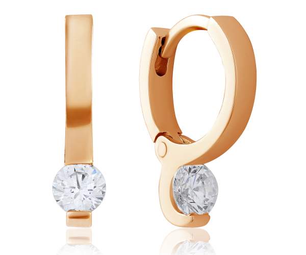 

Серьги с камнем SWAROVSKI Zirconia, красное золото, С4207SW