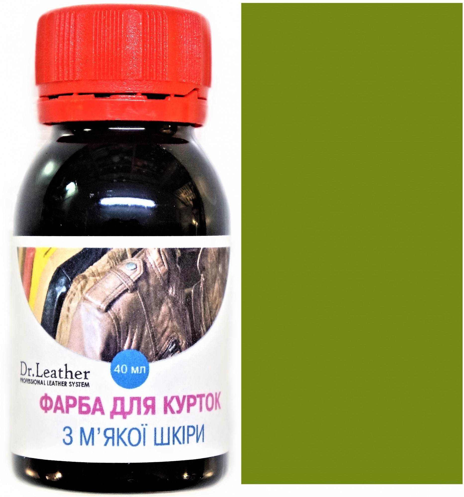 

Фарба для м'якої шкіри DrLeather Touch Up Pigment 40мл Grassy