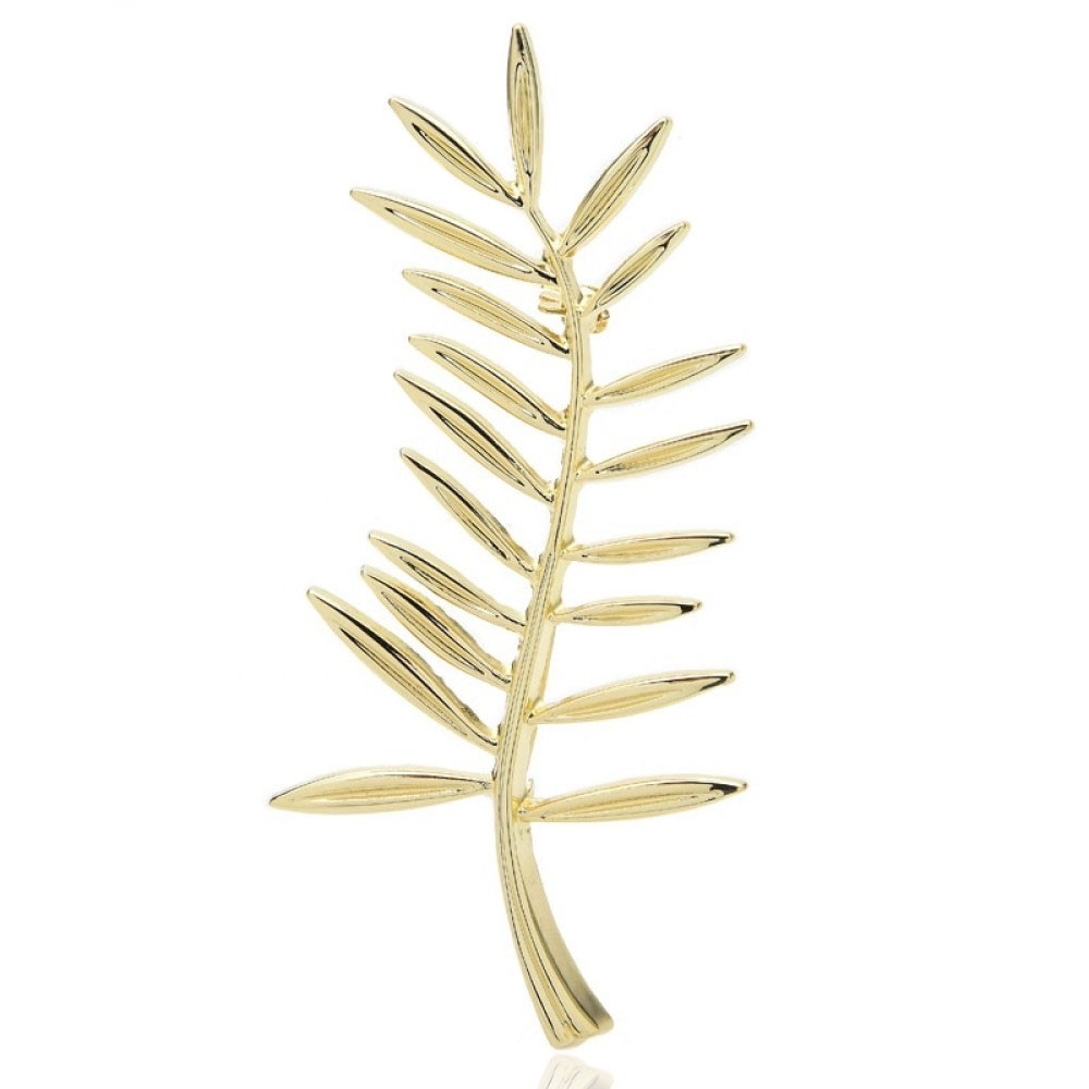 

Брошь унисекс BROCHE бижутерия Растения Ветка золотистая BRSF111995