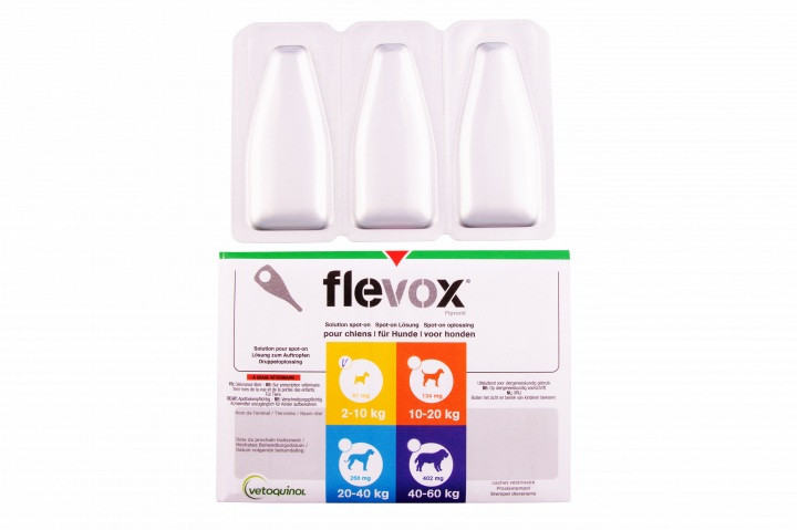 

Краплі для собак від бліх і кліщів Флевокс® Спот-он (Flevox®) вагою 2-10 кг, 3 піпетки х 0,67 мл