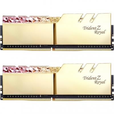 

Модуль памяти для компьютера DDR4 16GB (2x8GB) 3200 MHz Trident Z Royal RGB Gold G.Skill (F4-3200C16D-16GTRG)