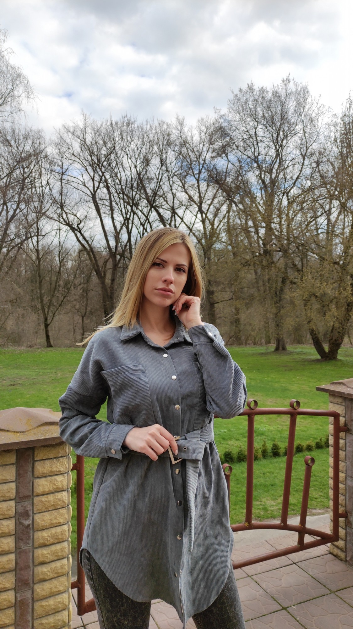 

Подовжена сорочка-туніка 8510 М сіра