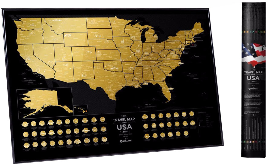 

Скретч карта 1DEA.me США Travel Map USA Black (USAB)