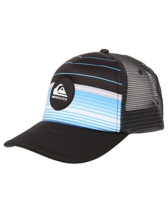 

Кепка Quiksilver Highline Swell,с сеткой, черная c синим,AQYHA04215