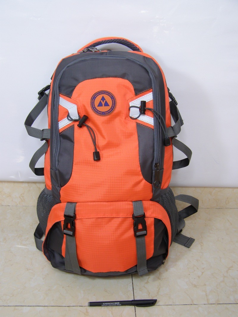 

Рюкзак Yamei 40 литров оранжево-черный с USB и JACK 3,5 портами