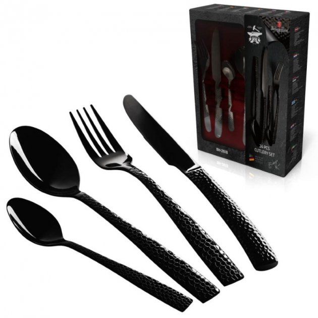 

Набір столових приборів Berlinger Haus Shine Basalt Collection 24 пр. (2618)