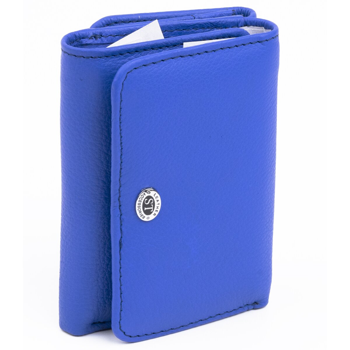 

Женский кожаный кошелек ST Leather 9х11,5 см Голубой 000154792