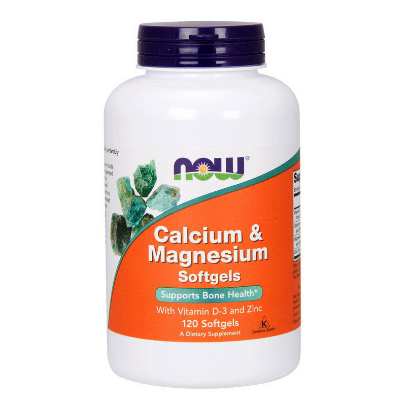 

Кальций и магний Нау Фудс / Now Foods Calcium & Magnesium softgels (120 softgels) / гелевых капсул