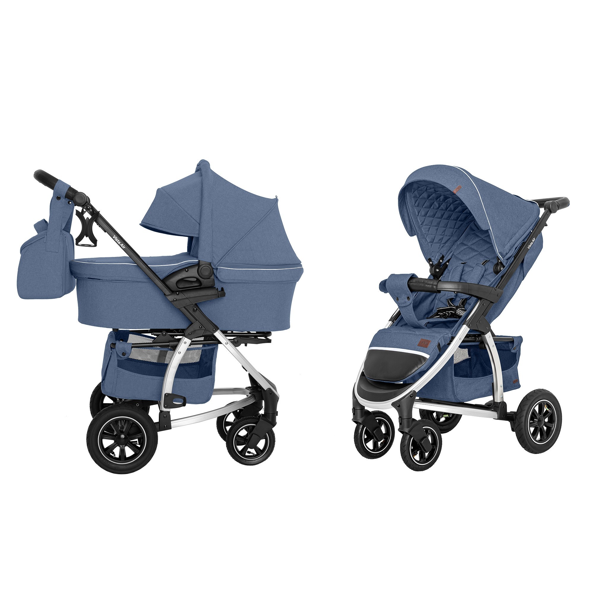 

Коляска универсальная CARRELLO Vista CRL-6506 (2in1) Denim Blue в льне