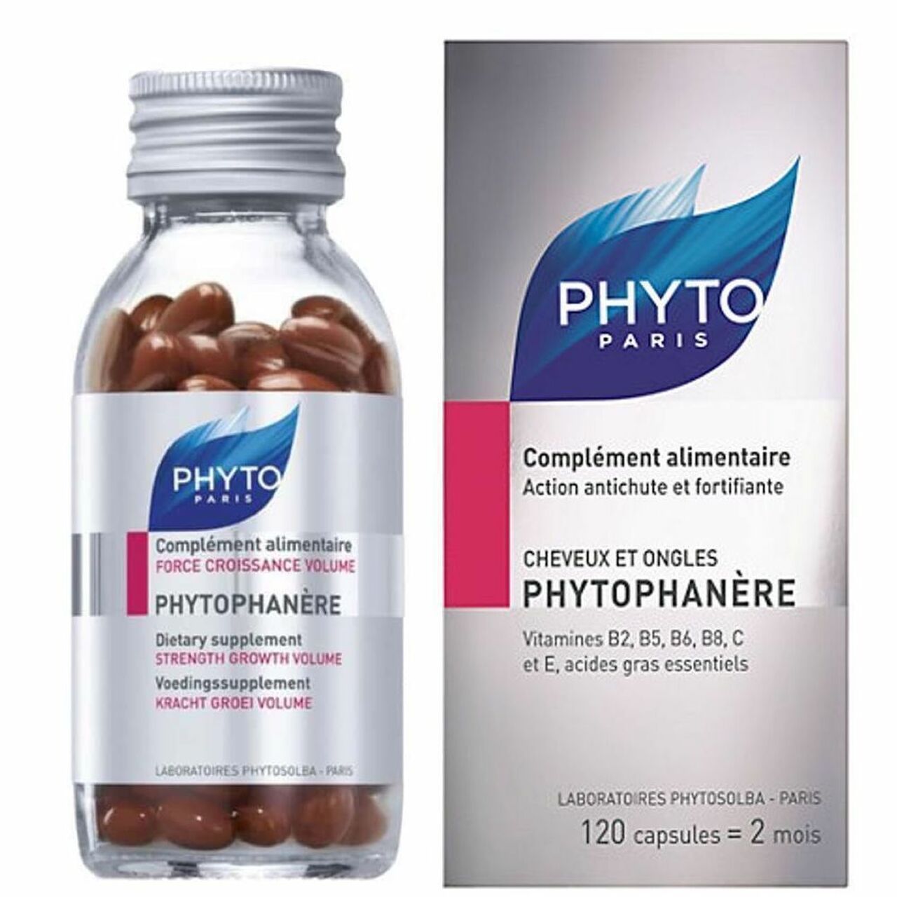 

Биологичеки Активная Добавка для укрепления волос и ногтей PHYTO Phytophanere Dietary Supplement - Hair & Nails Фито 120 капсул на 60 дней