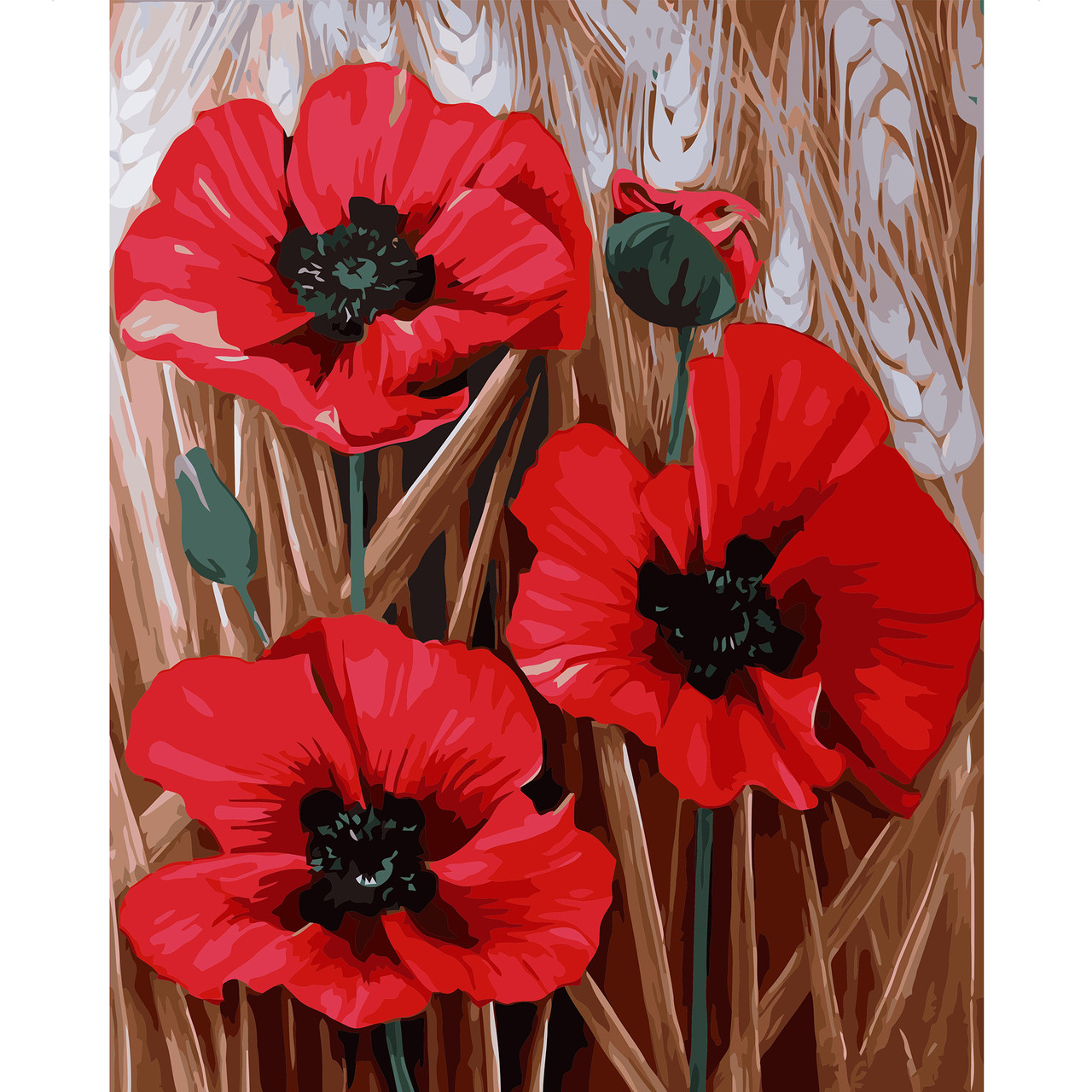 

Картина по номерам Маки в пшенице, 40*50 см, ST