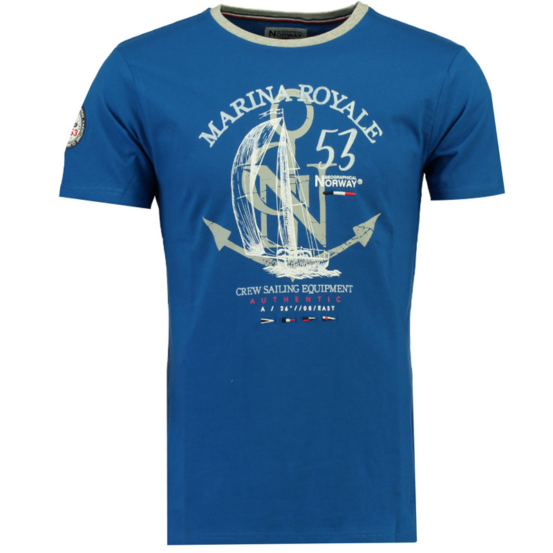 

Футболка мужская Geographical Norway синяя SR001H-410 (L)
