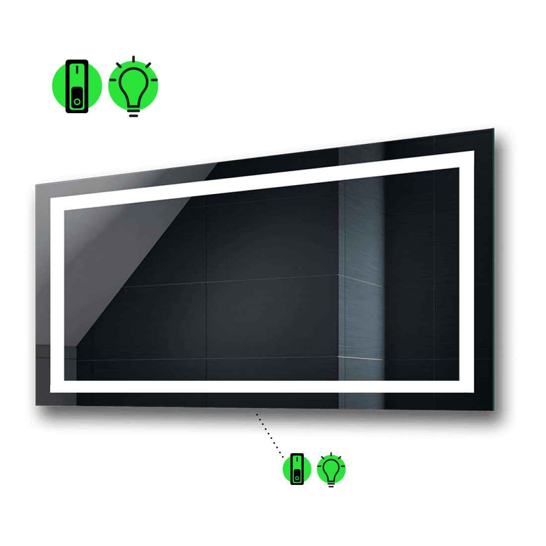 

Зеркало karnet с Led-подсветкой и механическим выключателем 110x70 см