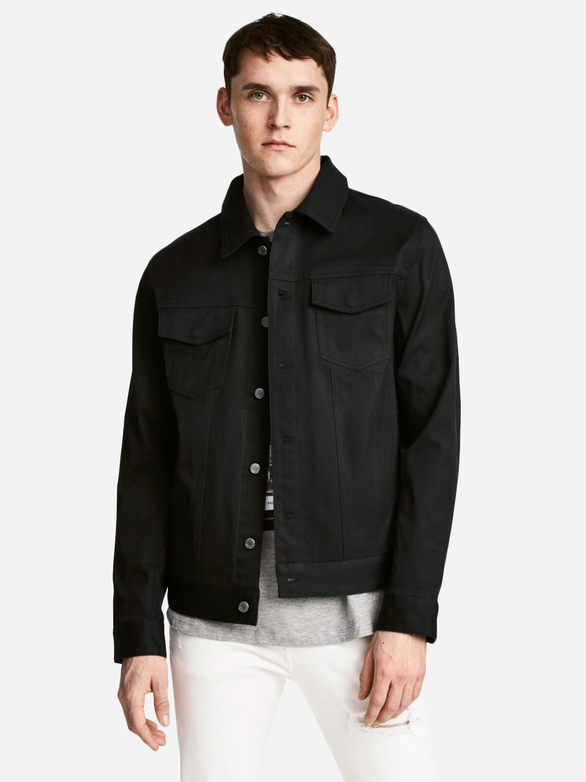 

Куртка джинсовая H&M 02-0557633-7 XL Черная (СА2000001847510)