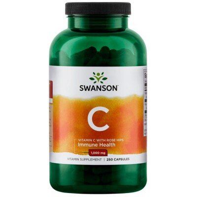 

Витамин С с шиповником, Vitamin C, Swanson, 1000 мг, 250 капсул (SWA-01106)