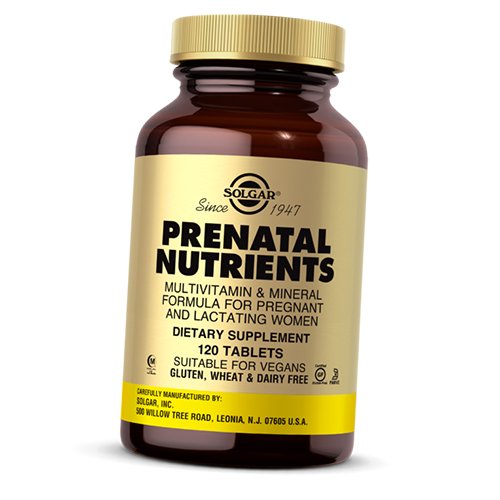 

Витамины для беременных, Prenatal Nutrients, Solgar 120таб (36313001)