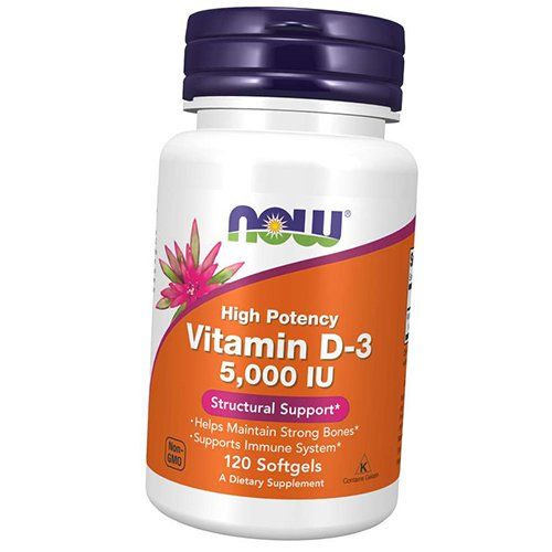 

Витамин Д3 высокоактивный, Vitamin D-3 5000, Now Foods 120гелкапс (36128049)
