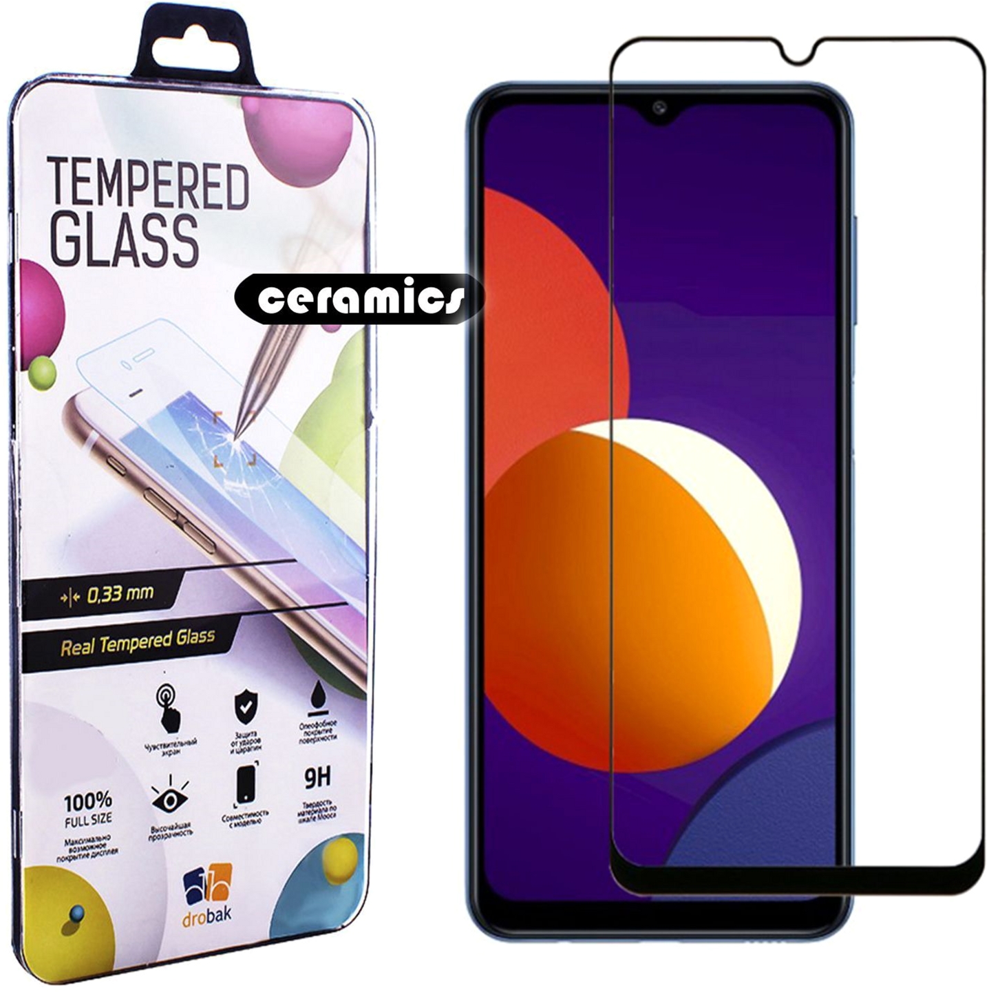 

Защитное стекло-пленка Drobak Ceramics для Samsung Galaxy M12