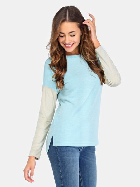 

Джемпер женский с длинным рукавом и спущенной линией плеча Conte Elegant LD 674, 2XL (170,176-104), лазурный-бежевый,