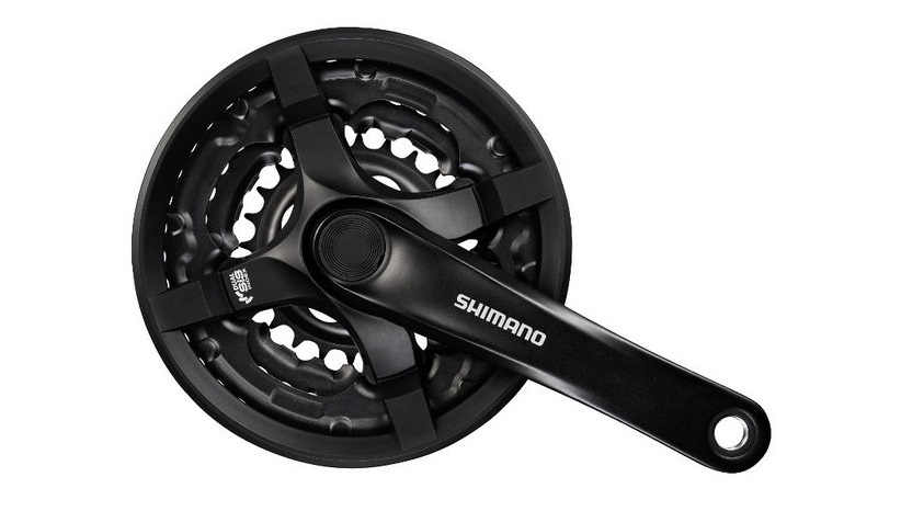 

Велосипедный шатун L175мм 28-38-48Т SHIMANO FC-TY501 под квадрат (черный) CHW-108
