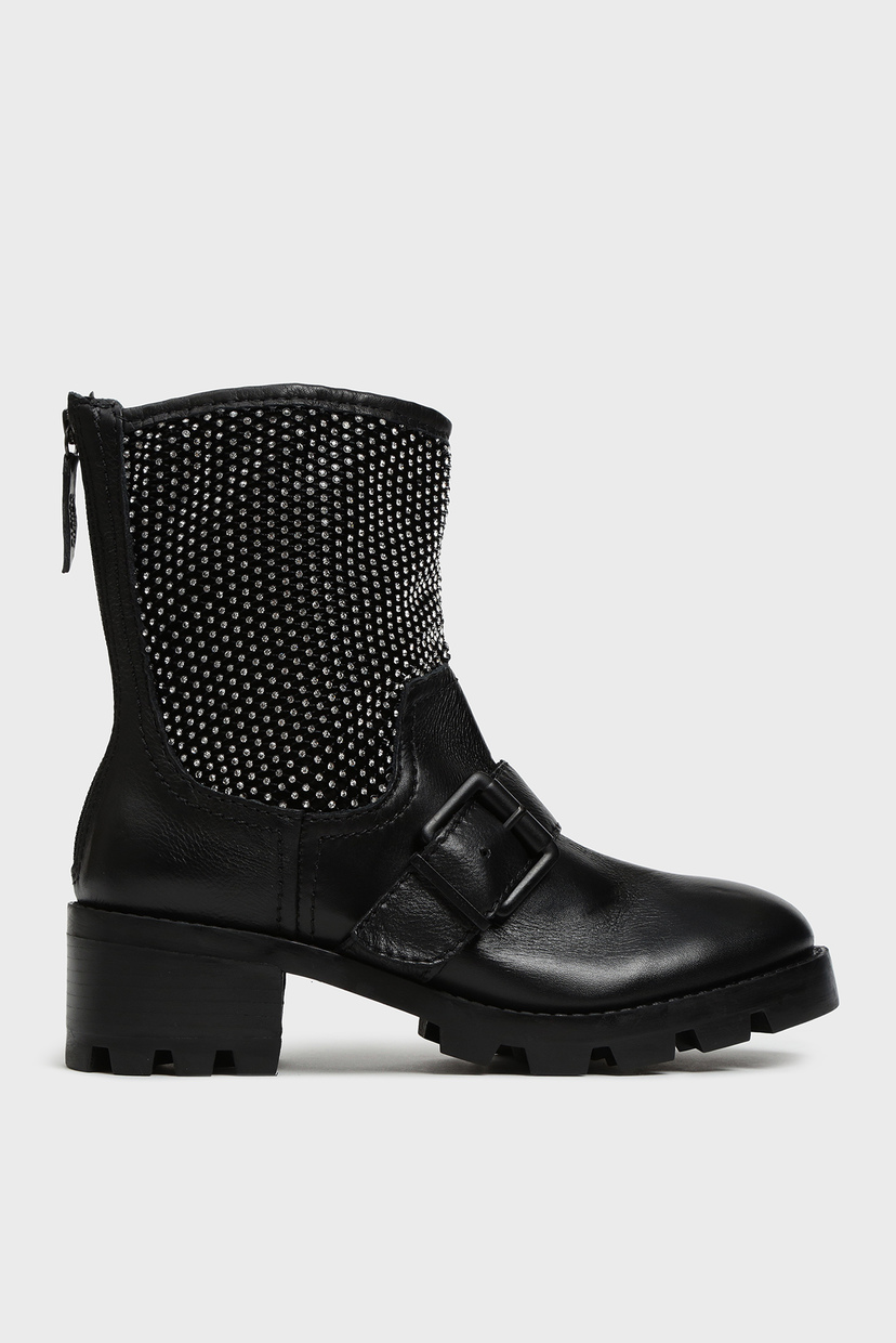 

Женские черные кожаные ботинки Schutz 37 S2068700030001U