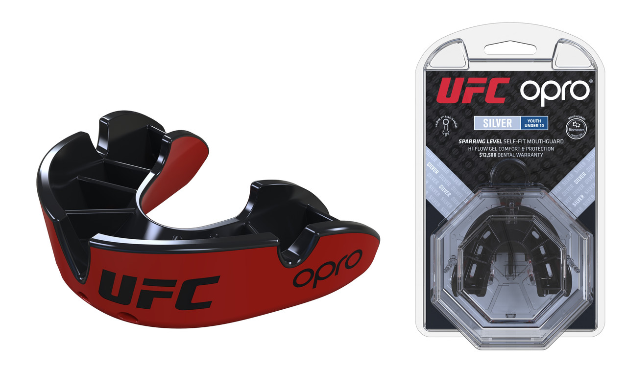 

Капа Junior Silver UFC Hologram Opro Junior Красно-черный 000156683