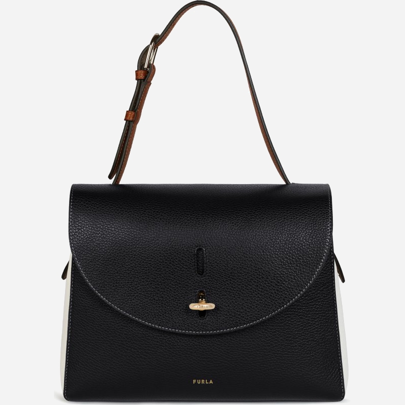 

Женская сумка кожаная Furla BAFQFUAHSC0000576S1007 Белая/Черная