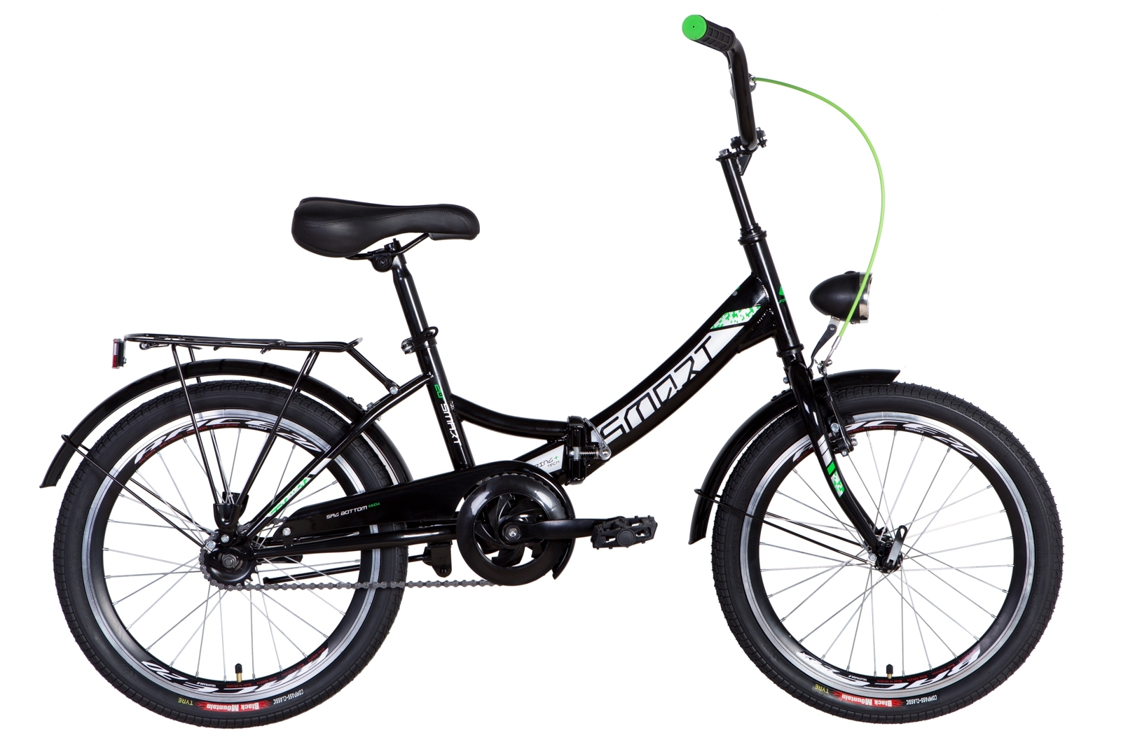 

Велосипед 20" Formula SMART с фонарём 2021 (черно-зеленый ) Formula OPS-FR-20-065