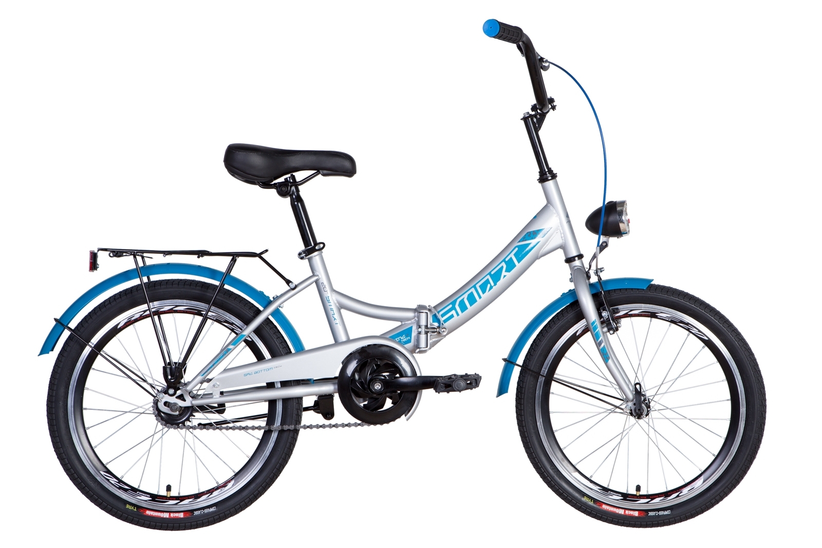 

Велосипед 20" Formula SMART с фонарём 2021 (серебристо-синий) Formula OPS-FR-20-066