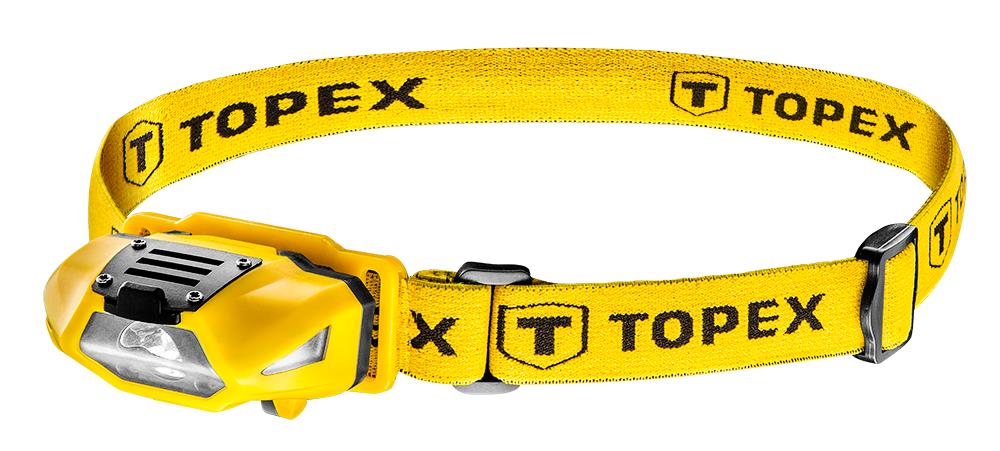 

Ліхтарик TOPEX налобний, 1 Вт, 70 люм., 4 режиму, 1xAA, біле та червоне світло
