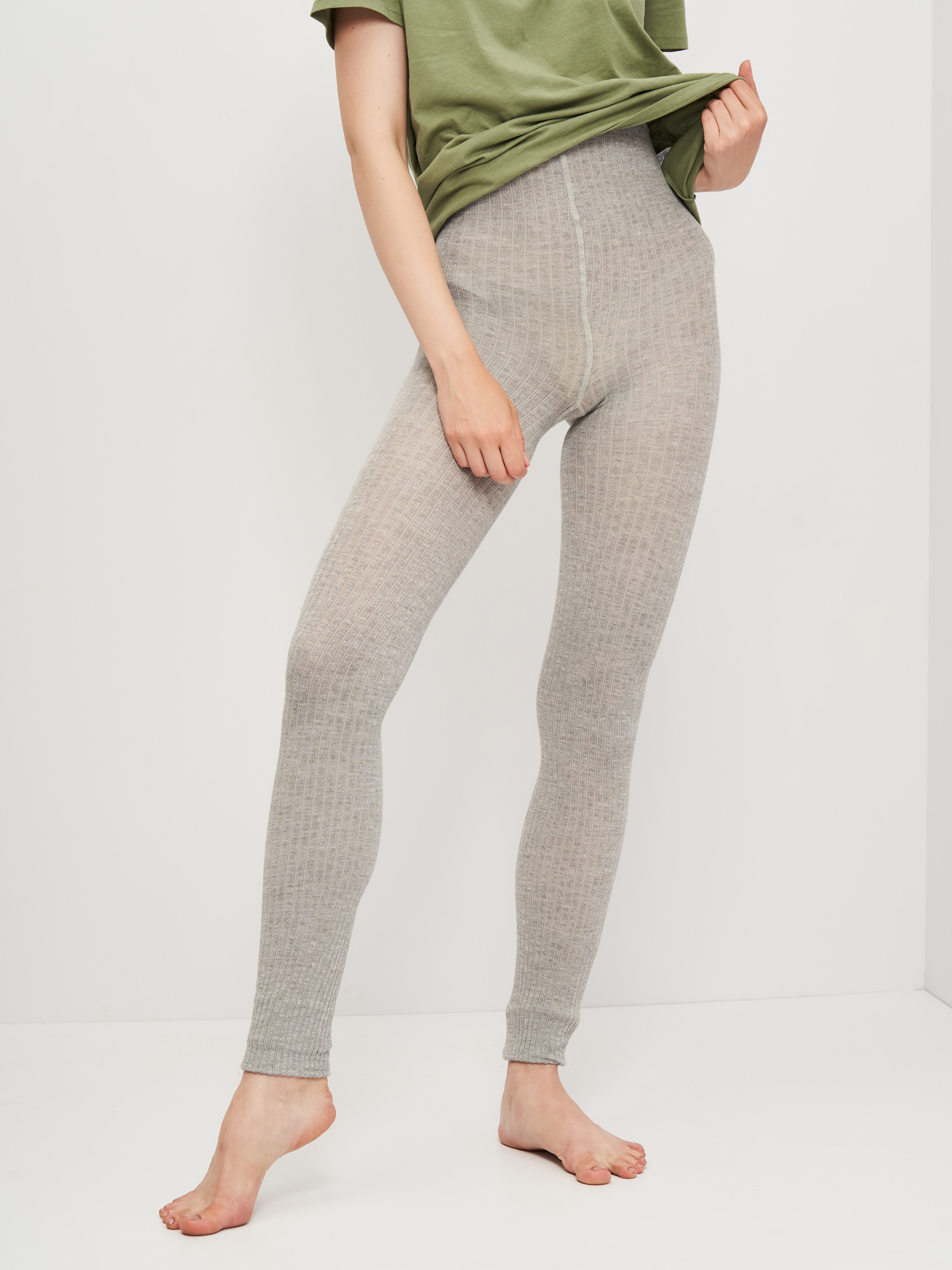 

Лосины H&M 106-9513577 S Светло-серые