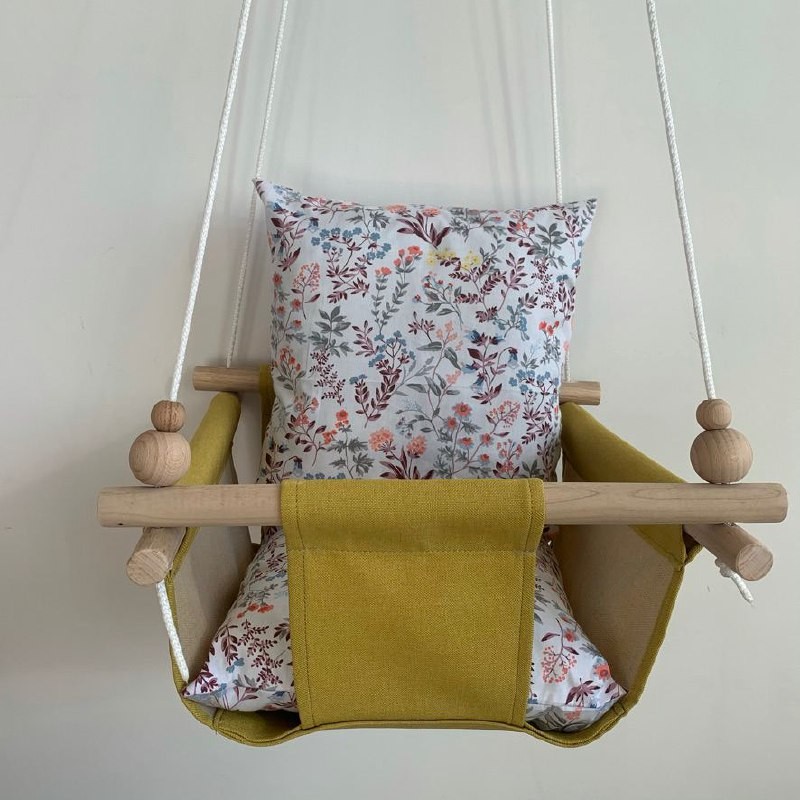 

Детская качеля Infancy Цветы, Желтая основа