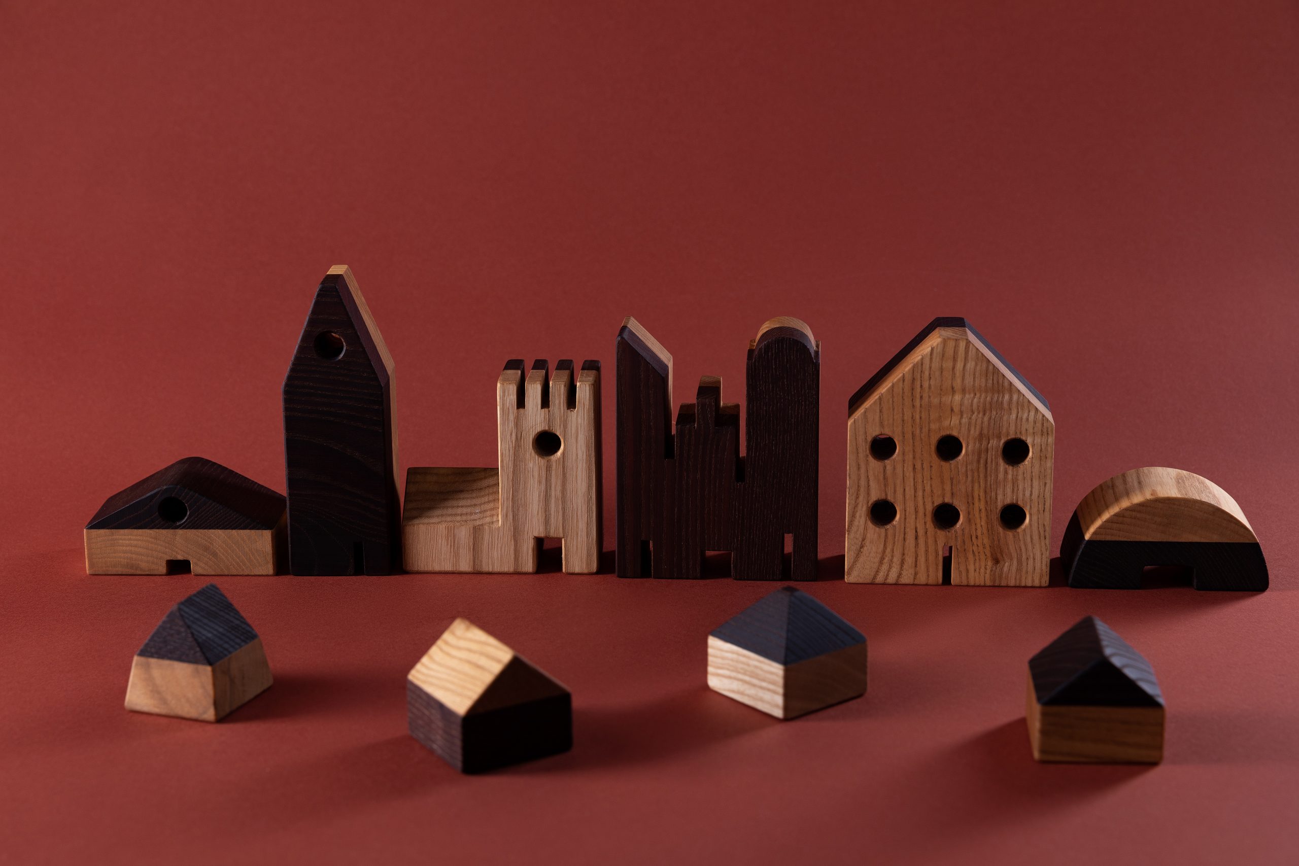 

Игрушка деревянная Wald Brief Big City 10 деревянных домиков
