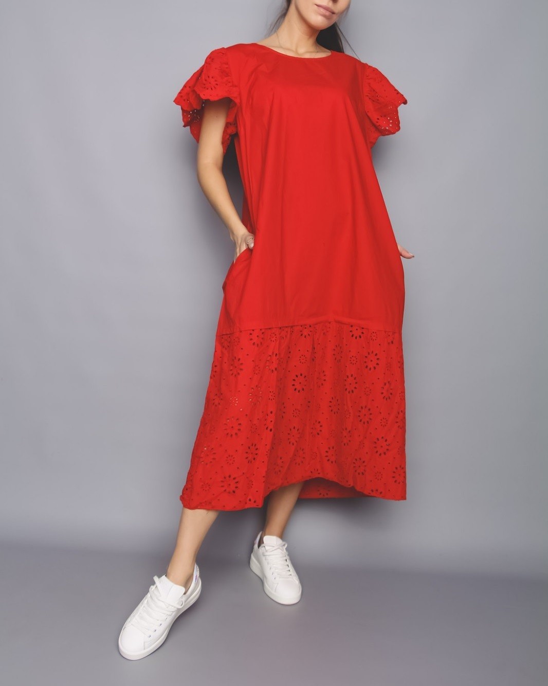 

Молодежное платье Amande 01134-В красное, Молодежное платье Amande 01134-В красное One Size