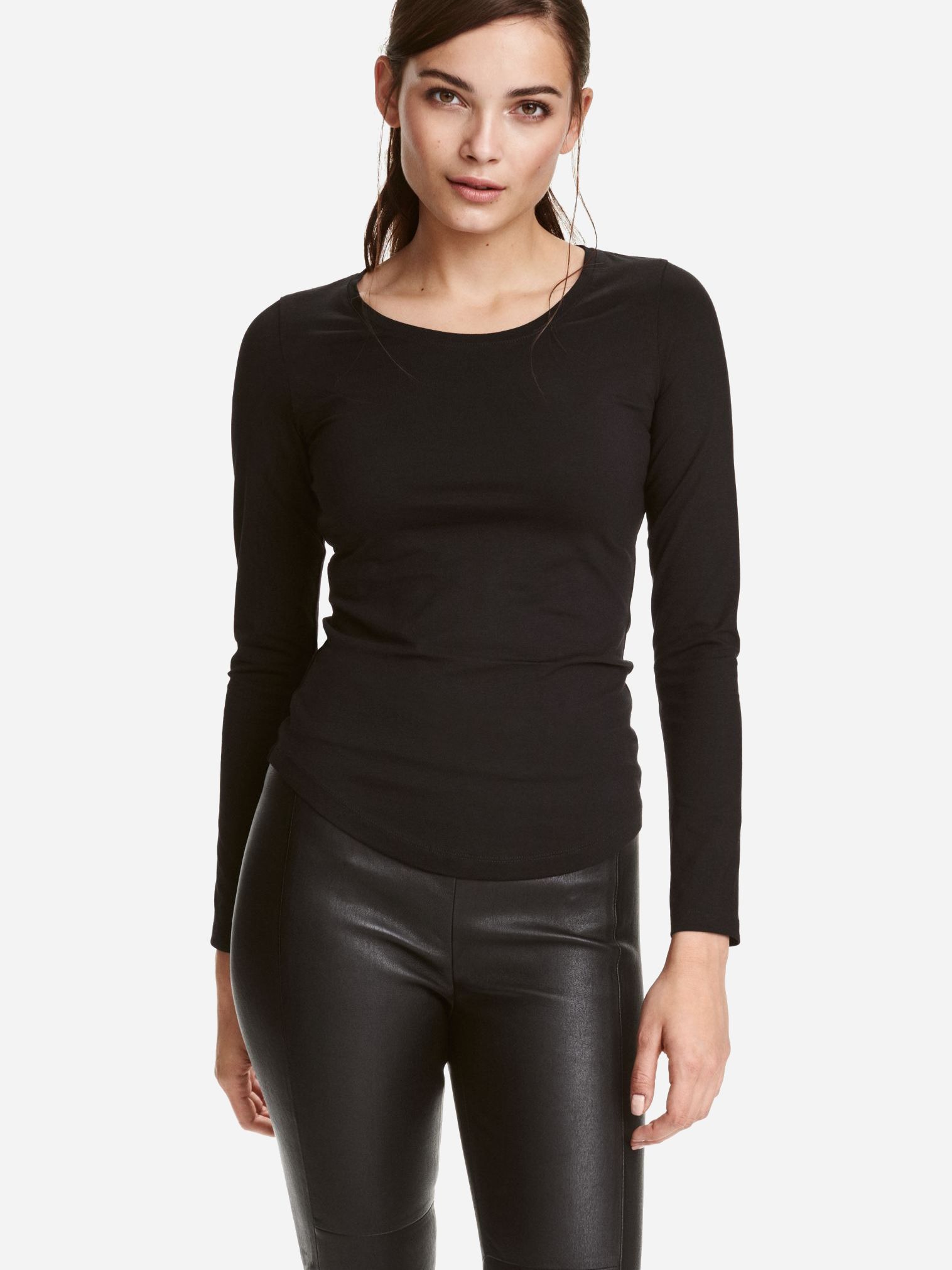 

Лонгслив H&M 060121613 L Черный