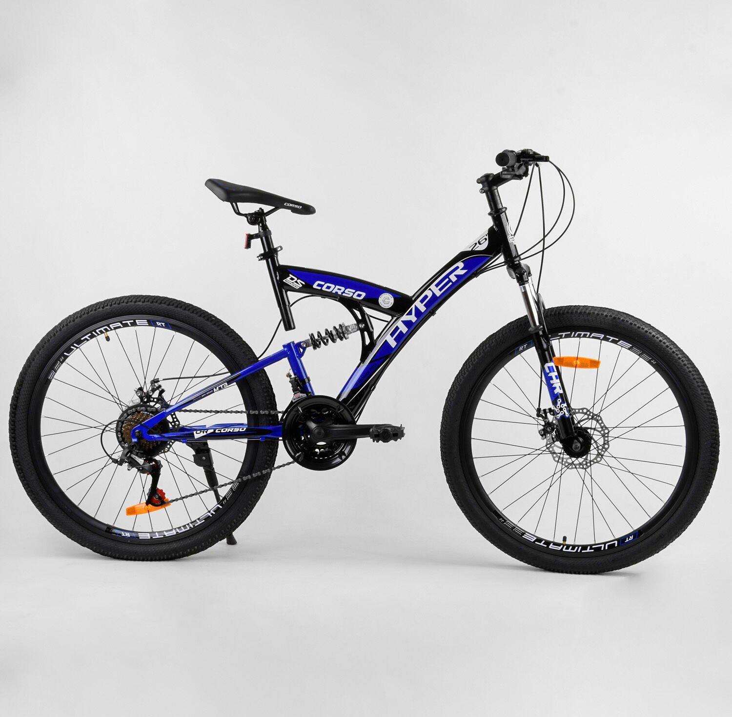 

Велосипед Спортивный CORSO Hyper 26" 96203 Синий