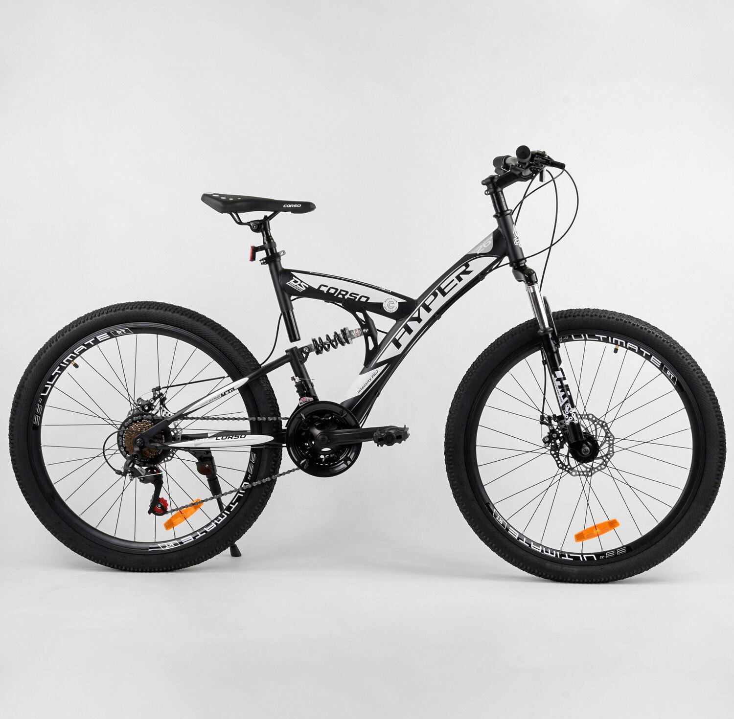 

Велосипед Спортивный CORSO Hyper 26" 66729 Черно-белый