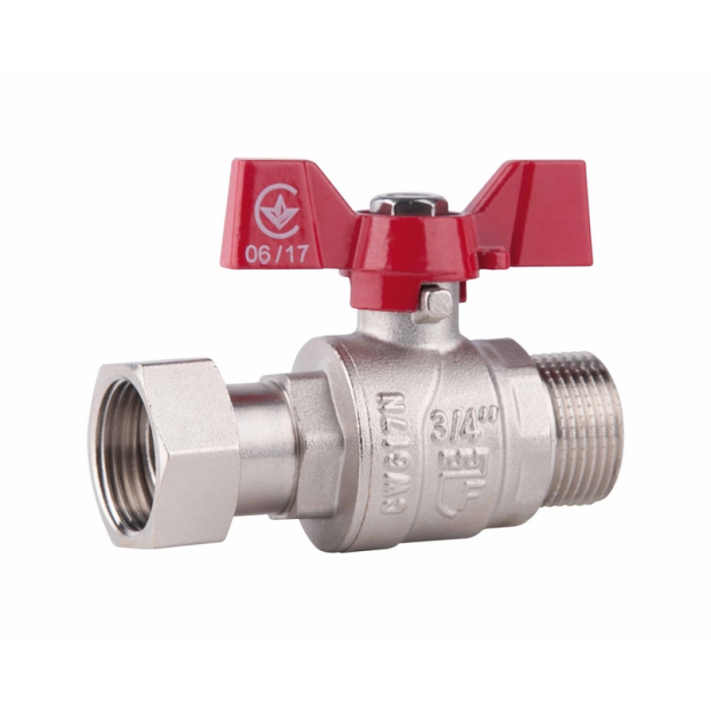 

Кран шаровой с накидной гайкой SD Forte 3/4" ВН для воды прямой