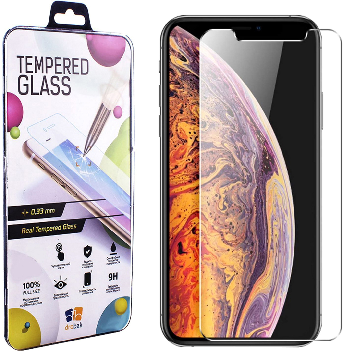 

Защитное стекло Drobak для Apple iPhone Xr