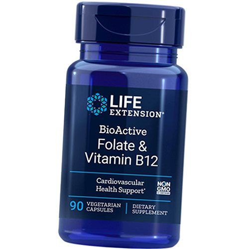 

Биологически активный Фолат и Витамин В12, BioActive Folate & Vitamin B12, Life Extension 90вегкапс (36346041)