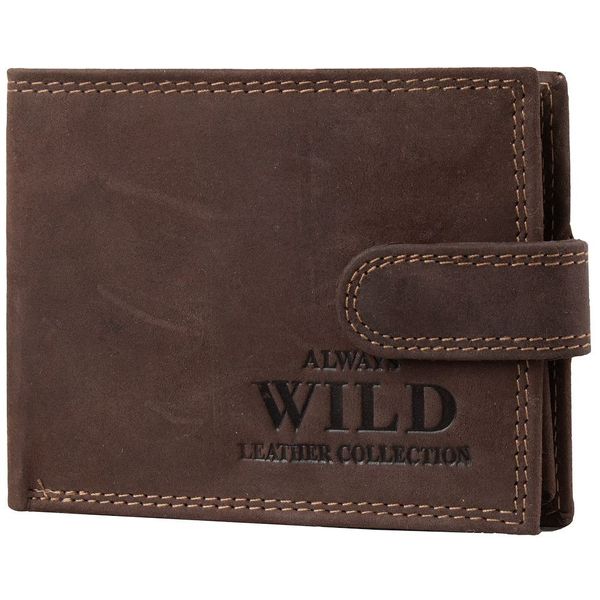 

Кошелек мужской кожаный ALWAYS WILD DNKN1187L-brown