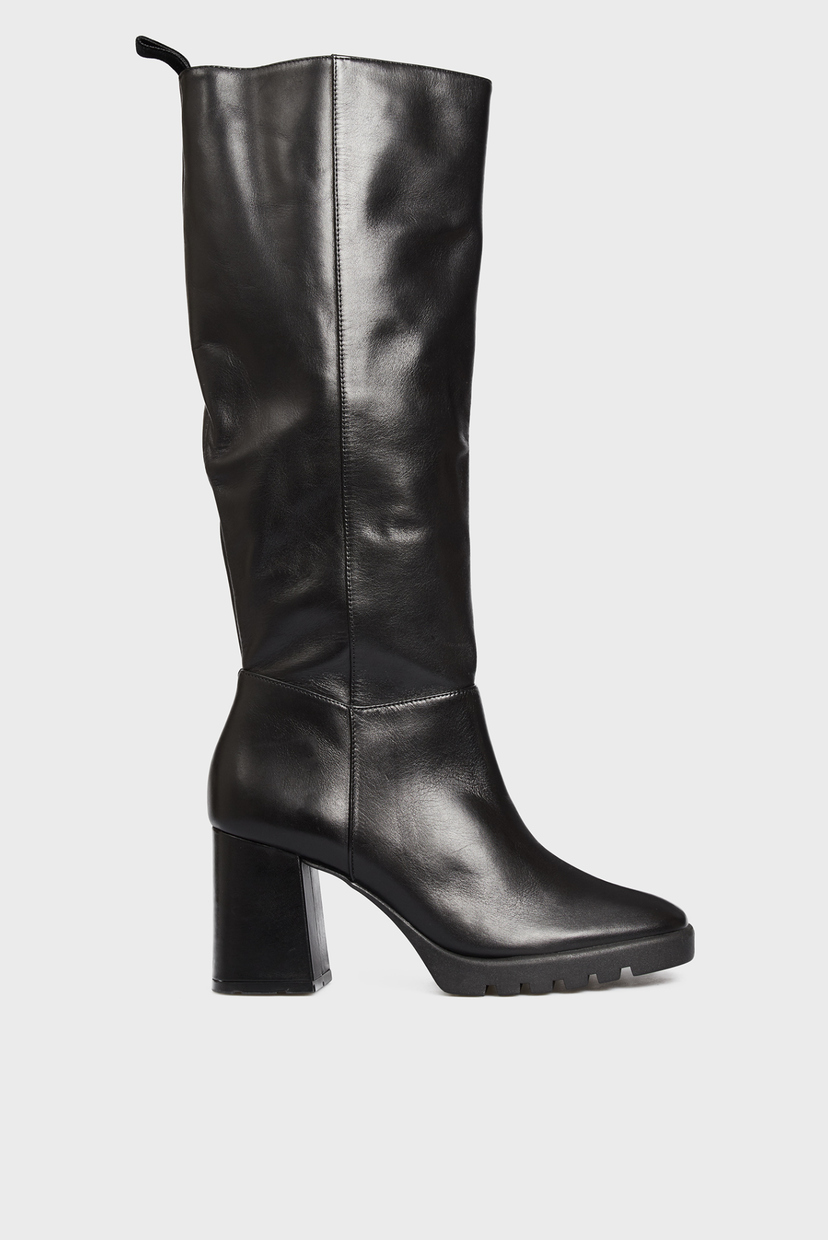 

Женские черные кожаные сапоги Schutz 38 S2106900040001U
