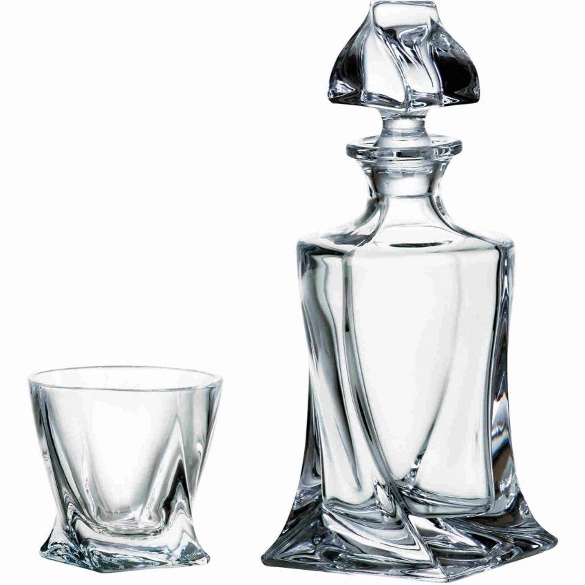 

Подарочный набор Bohemia Quadro 5 пр (штоф 770 мл стакана 340 х 4) Crystalite 99999 99A44 498 BOH