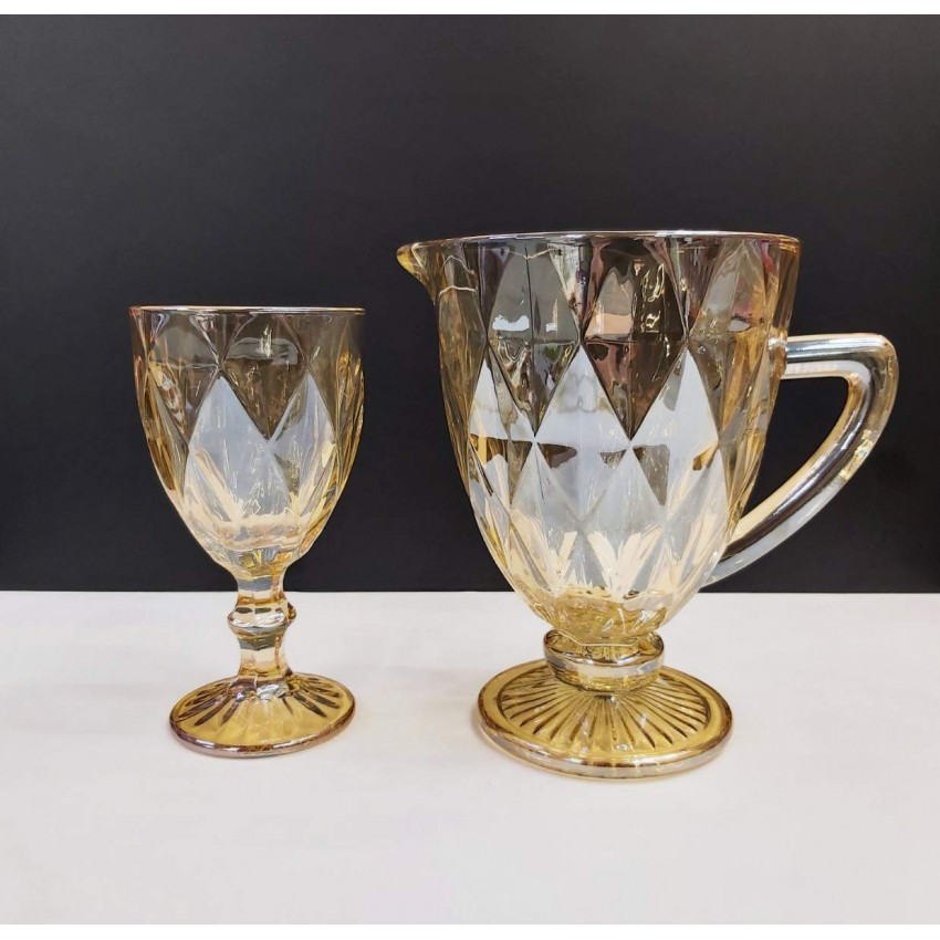 

Набор для напитков 7 предметов Зеркальный Янтарь OLens DV-07204DL/BH