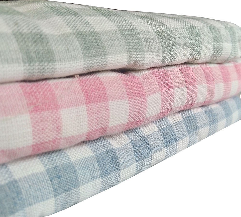 

Набор льняных полотенец банных в клетку Colorful Home 140 x 70 см зеленый синий розовый