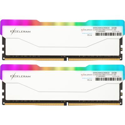 

Модуль памяти для компьютера DDR4 32GB (2x16GB) 2666 MHz RGB X2 Series White eXceleram (ERX2W432269CD)