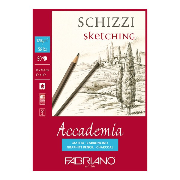

Склейка для эскизов Fabriano Accademia А4 21х29,7см 50л. 120г/м2 (8001348150732)