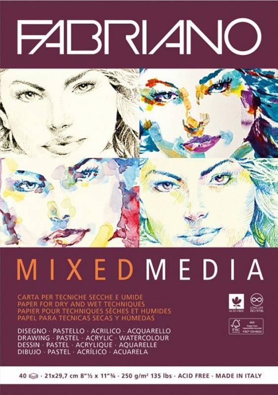 

Склейка для смешанных техник Fabriano Mixed Media А4 40л. 250г/м2 (8001348201243)
