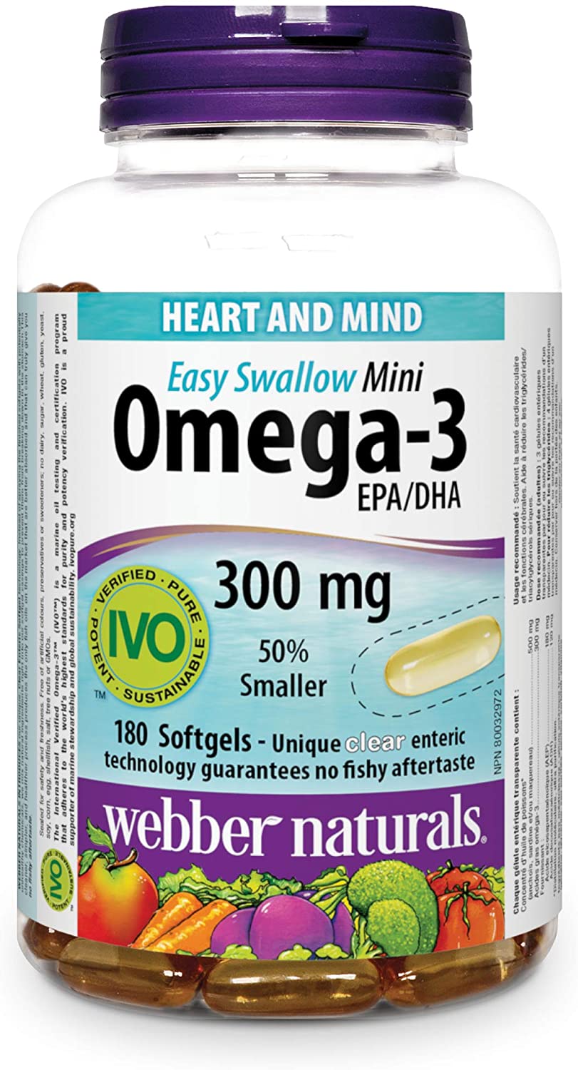 

Специальный продукт Webber Naturals Omega-3 Mini 180 капсул (4384303459)